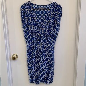 Alice & You blue & cream ikat  dress